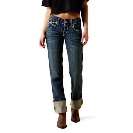  Mid Rise Stretch Ivy Stackable Straight Leg Jean
